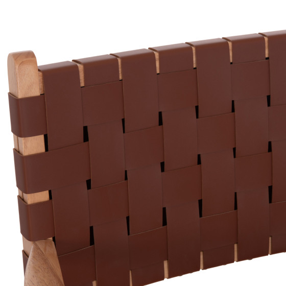 ARMCHAIR FELIPE HM9328.11 TOON WOOD PU LEATHER BROWN 61x59x86Hcm.