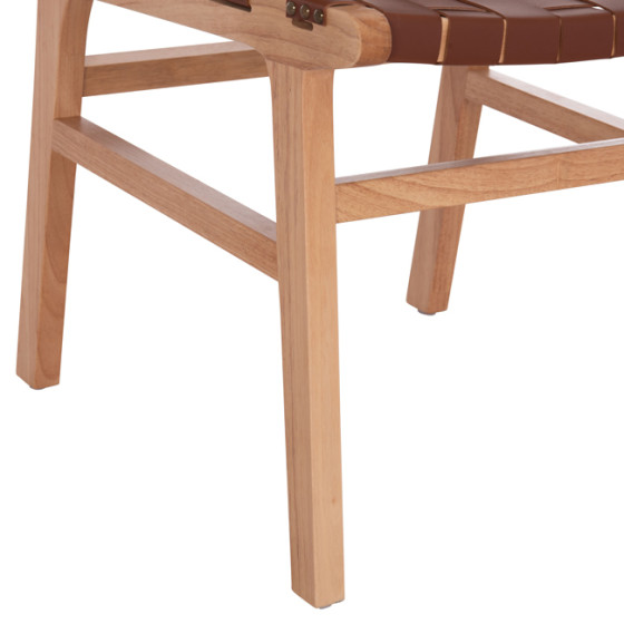 ARMCHAIR FELIPE HM9328.11 TOON WOOD PU LEATHER BROWN 61x59x86Hcm.