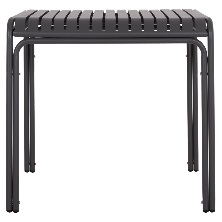 ΤΡΑΠΕΖΙ ΤΕΤΡΑΓΩΝΟ ΑΛΟΥΜΙΝΙΟΥ RACHEL HM6338.01 ΓΚΡΙ 80x80x76Υεκ.