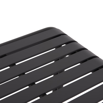 ΤΡΑΠΕΖΙ ΤΕΤΡΑΓΩΝΟ ΑΛΟΥΜΙΝΙΟΥ RACHEL HM6338.01 ΓΚΡΙ 80x80x76Υεκ.