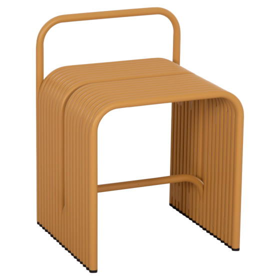 STOOL SERIES INTREPID HM6326.06 ALUMINUM IN MUSTARD YELLOW COLOR 40x38x55Hcm.