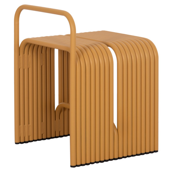 STOOL SERIES INTREPID HM6326.06 ALUMINUM IN MUSTARD YELLOW COLOR 40x38x55Hcm.