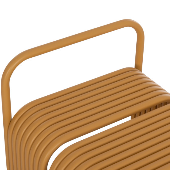 STOOL SERIES INTREPID HM6326.06 ALUMINUM IN MUSTARD YELLOW COLOR 40x38x55Hcm.