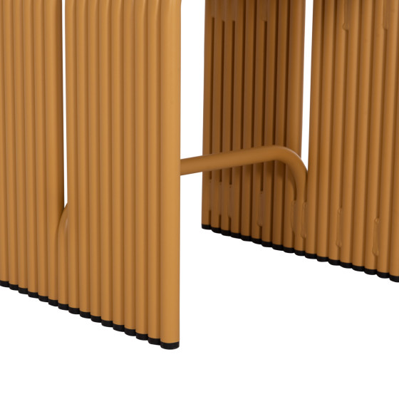 STOOL SERIES INTREPID HM6326.06 ALUMINUM IN MUSTARD YELLOW COLOR 40x38x55Hcm.