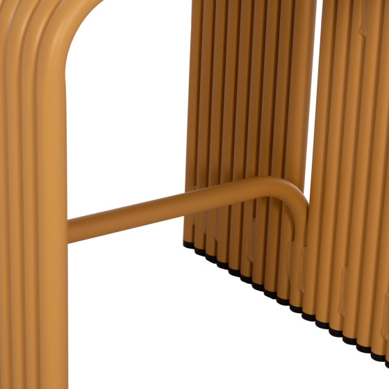 STOOL SERIES INTREPID HM6326.06 ALUMINUM IN MUSTARD YELLOW COLOR 40x38x55Hcm.