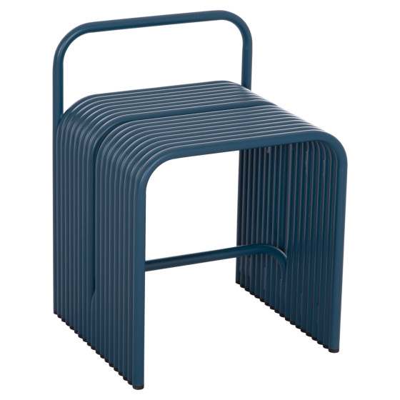 STOOL SERIES INTREPID HM6326.08 ALUMINUM IN BLUE COLOR 40x38x55Hcm.