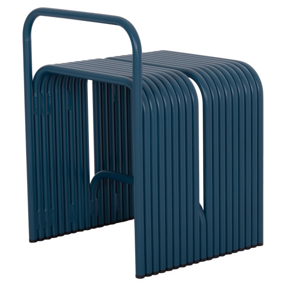 STOOL SERIES INTREPID HM6326.08 ALUMINUM IN BLUE COLOR 40x38x55Hcm.