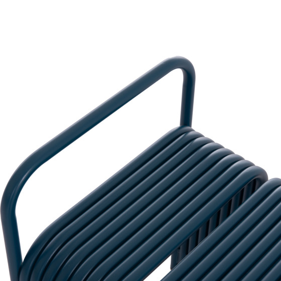 STOOL SERIES INTREPID HM6326.08 ALUMINUM IN BLUE COLOR 40x38x55Hcm.