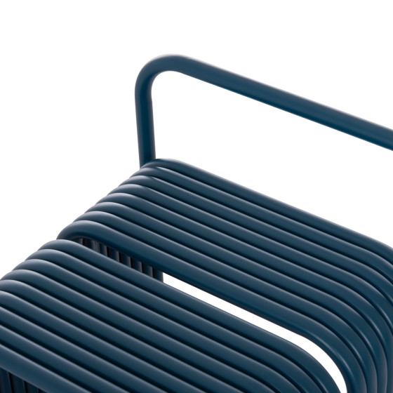 STOOL SERIES INTREPID HM6326.08 ALUMINUM IN BLUE COLOR 40x38x55Hcm.