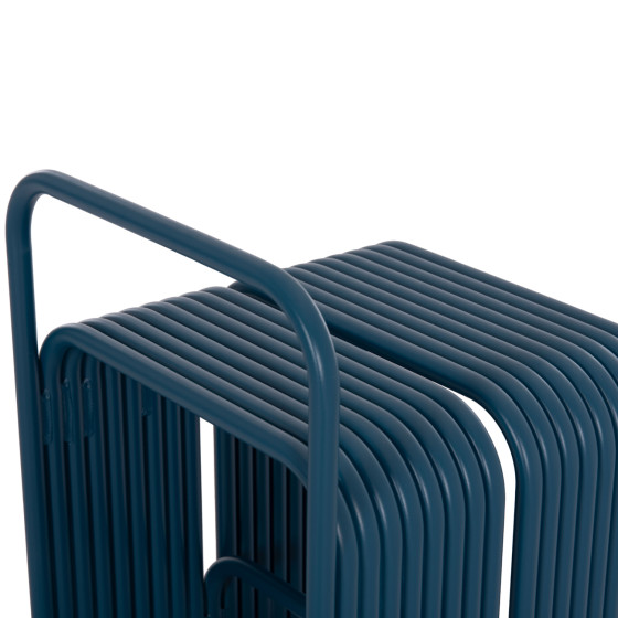 STOOL SERIES INTREPID HM6326.08 ALUMINUM IN BLUE COLOR 40x38x55Hcm.