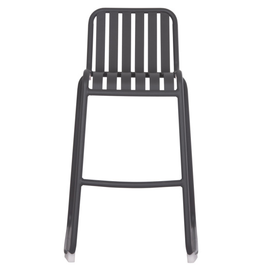 BAR STOOL ALUMINUM RACHEL HM6341.01 GREY COLOR 47x56.5x98.5Hcm.