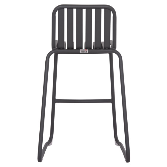 BAR STOOL ALUMINUM RACHEL HM6341.01 GREY COLOR 47x56.5x98.5Hcm.