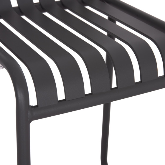 BAR STOOL ALUMINUM RACHEL HM6341.01 GREY COLOR 47x56.5x98.5Hcm.