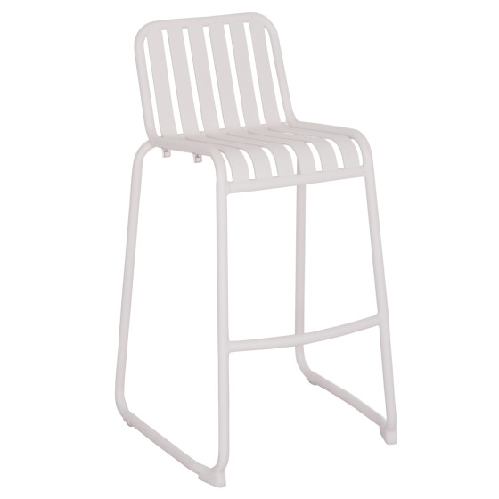 BAR STOOL ALUMINUM RACHEL HM6341.02 WHITE COLOR 47x56.5x98.5Hcm.