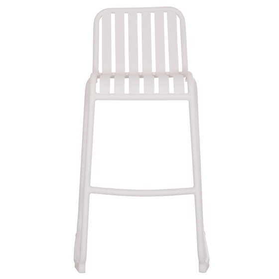 BAR STOOL ALUMINUM RACHEL HM6341.02 WHITE COLOR 47x56.5x98.5Hcm.
