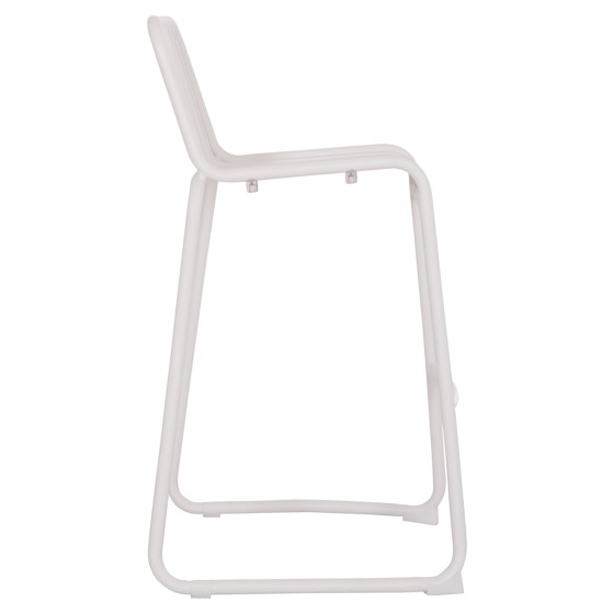BAR STOOL ALUMINUM RACHEL HM6341.02 WHITE COLOR 47x56.5x98.5Hcm.