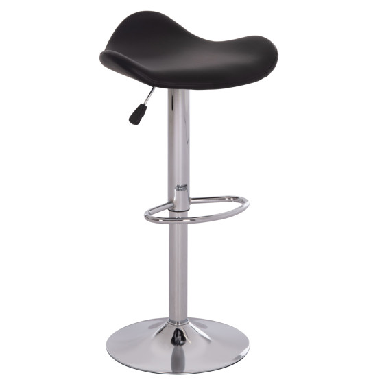 BAR STOOL SWIVEL GANNA HM201.21 WITH SUSPENSION-BLACK PU 44x42x87Hcm.