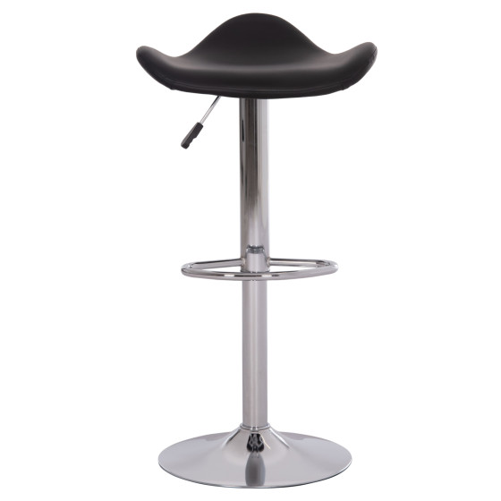 BAR STOOL SWIVEL GANNA HM201.21 WITH SUSPENSION-BLACK PU 44x42x87Hcm.