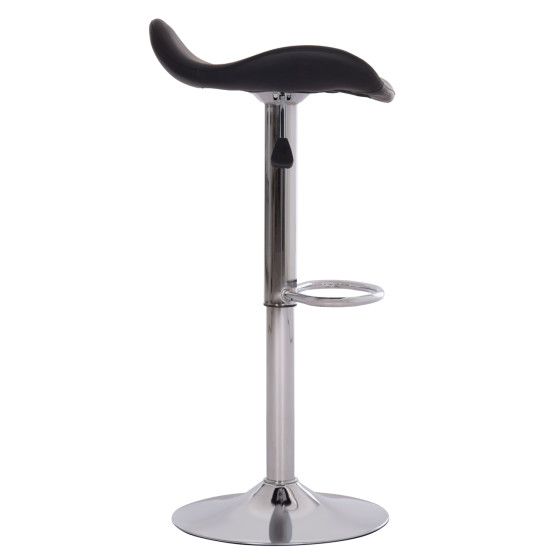 BAR STOOL SWIVEL GANNA HM201.21 WITH SUSPENSION-BLACK PU 44x42x87Hcm.