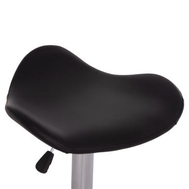 ΣΚΑΜΠO ΜΠΑΡ ΠΕΡΙΣΤΡΕΦΟΜΕΝΟ GANNA HM201.21 ΜΕ ΑΜΟΡΤΙΣΕΡ-ΜΑΥΡΟ PU 44x42x87Υεκ.