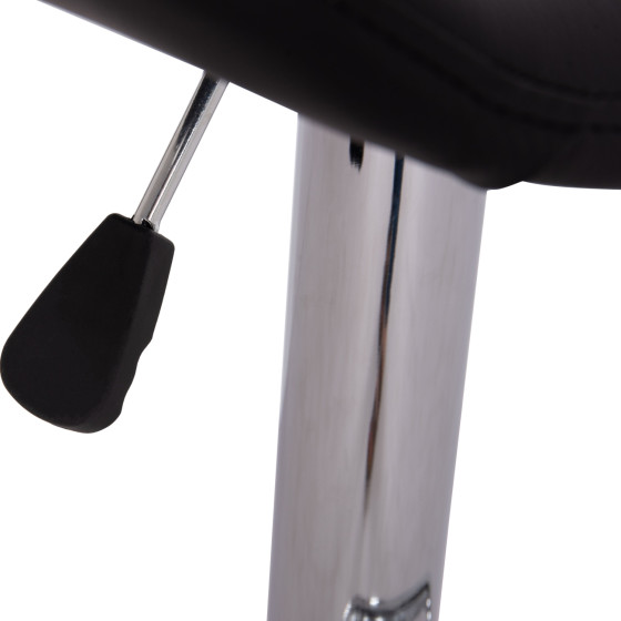 BAR STOOL SWIVEL GANNA HM201.21 WITH SUSPENSION-BLACK PU 44x42x87Hcm.