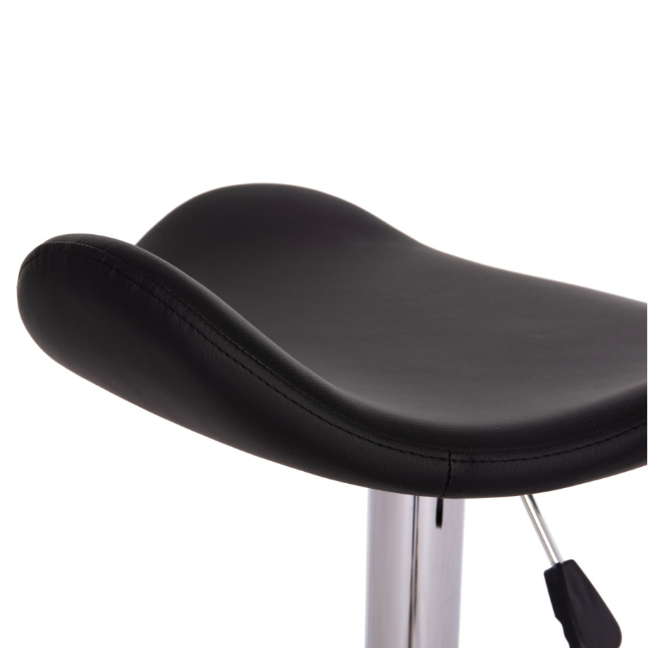 ΣΚΑΜΠO ΜΠΑΡ ΠΕΡΙΣΤΡΕΦΟΜΕΝΟ GANNA HM201.21 ΜΕ ΑΜΟΡΤΙΣΕΡ-ΜΑΥΡΟ PU 44x42x87Υεκ.