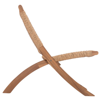 FOLDABLE LOUNGE CHAIR FERMO HM6243.01 ACACIA WOOD IN NATURAL-SYNTHETIC WICKER 60x76x72Hcm.