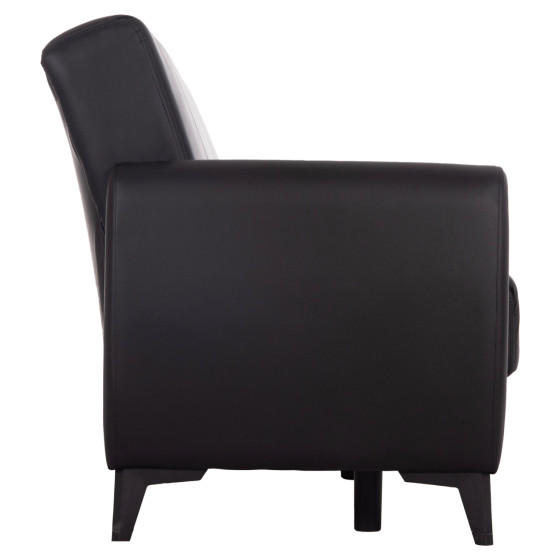 SOFA-BED 3-SEATER WITH STORAGE SPACE NIKKO HM3292.11 BLACK PU 207x80x82Hcm.