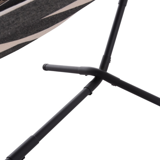 ΑΙΩΡΑ CRAVE HM6304.03 ΑΝΘΡΑΚΙ ΜΕΤΑΛ. ΣΚΕΛΕΤΟΣ--ΜΠΛΕ ΣΚΟΥΡΟ ΠΑΝΙ ΜΕ ΛΕΥΚΗ ΡΙΓΑ 265x93x105Υεκ