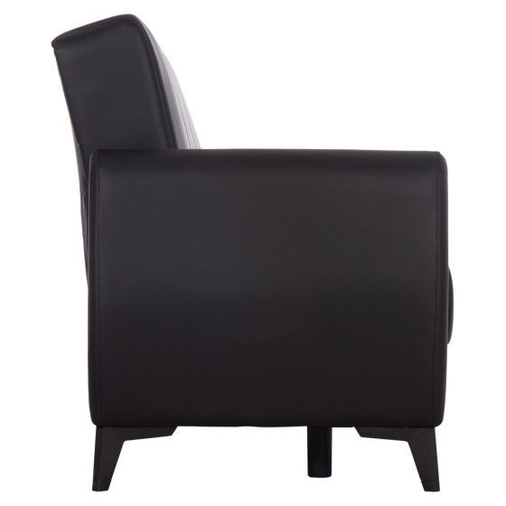 SOFA-BED 2-SEATER WITH STORAGE SPACE NIKKO HM3293.11 BLACK PU 144x75x84Hcm.