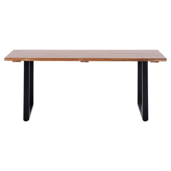 OUTDOOR DINING TABLE FRIGGO HM6298.01 ACACIA WOOD 3.5cm thick--METAL LEGS 200x100x77Hcm