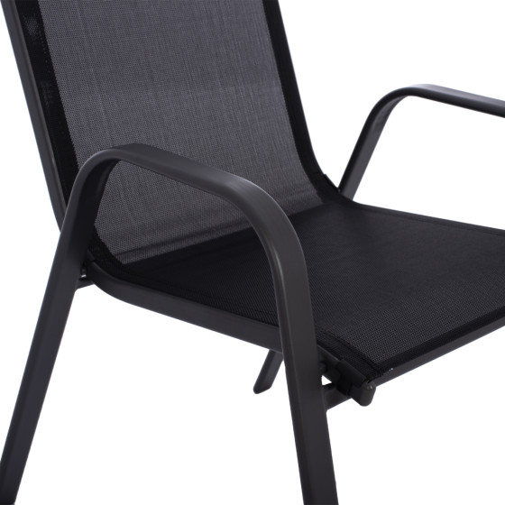 ΣΕΤ ΤΡΑΠΕΖΑΡΙΑΣ 5ΤΜΧ HM5193.13 ΜΕΤΑΛΛΙΚO ΜΕ 4 ΚΑΡΕΚΛΕΣ & ΤΡΑΠΕΖΙ 110x60 ΜΑΥΡΟ