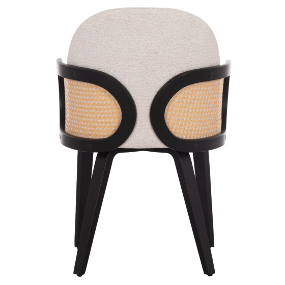 ΠΟΛΥΘΡΟΝΑ ΤΡΑΠΕΖΑΡΙΑΣ BECKER HM18246.02 PLYWOOD ΜΑΥΡΟ--ΕΚΡΟΥ ΥΦΑΣΜΑ 54x62x79Υεκ.