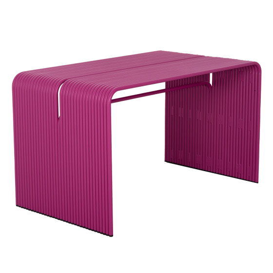 DINING TABLE SERIES INTREPID HM6330.05 ALUMINUM IN PURPLE 120x70x70.5Hcm.