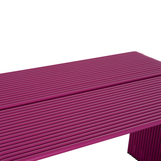 DINING TABLE SERIES INTREPID HM6330.05 ALUMINUM IN PURPLE 120x70x70.5Hcm.