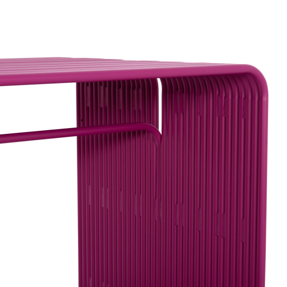 DINING TABLE SERIES INTREPID HM6330.05 ALUMINUM IN PURPLE 120x70x70.5Hcm.