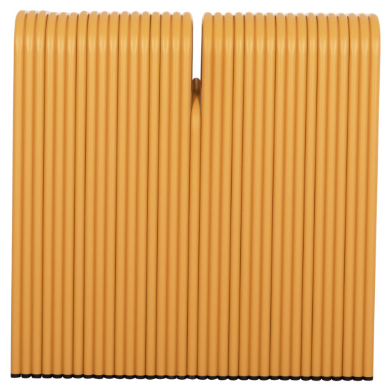 DINING TABLE SERIES INTREPID HM6330.07 ALUMINUM IN MUSTARD YELLOW 120x70x70.5Hcm.