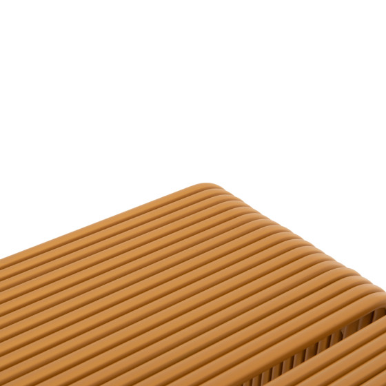 DINING TABLE SERIES INTREPID HM6330.07 ALUMINUM IN MUSTARD YELLOW 120x70x70.5Hcm.