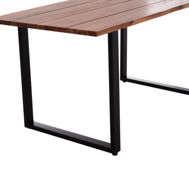 OUTDOOR DINING TABLE FRIGGO HM6375.02 ACACIA WOOD 2.6cm thick--METAL LEGS 160x80x76Hcm