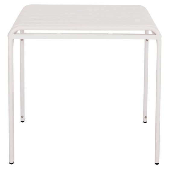 OUTDOOR SQUARE ALUMINUM TABLE RACHEL HM6338.02 WHITE COLOR 80x80x75Hcm.