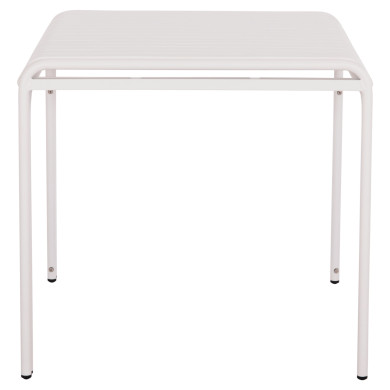 OUTDOOR SQUARE ALUMINUM TABLE RACHEL HM6338.02 WHITE COLOR 80x80x75Hcm.