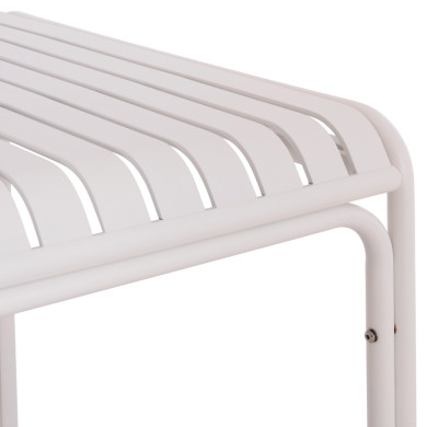 OUTDOOR SQUARE ALUMINUM TABLE RACHEL HM6338.02 WHITE COLOR 80x80x75Hcm.