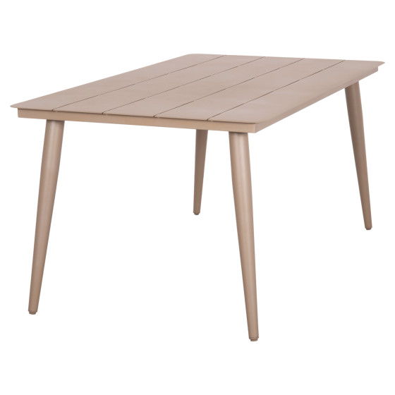ALUMINUM DINING TABLE RECTANGULAR HIGER HM6291.04 CAPPUCCINO 160x90x78Hcm.