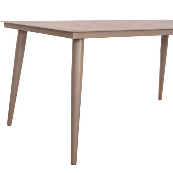 ALUMINUM DINING TABLE RECTANGULAR HIGER HM6291.04 CAPPUCCINO 160x90x78Hcm.
