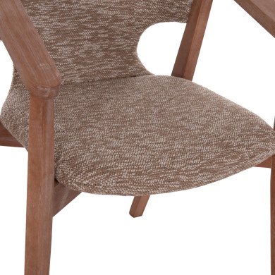 ΠΟΛΥΘΡΟΝΑ YEGER HM9995.03 ΞΥΛΟ ΟΞΙΑΣ ΣΕ WHITEWASH-ΚΑΦΕ ΥΦΑΣΜΑ 59x58x78Υεκ.