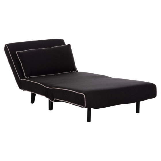 ARMCHAIR-BED BRAXTON HM8425.03 BLACK FABRIC 78x88x78Hcm.
