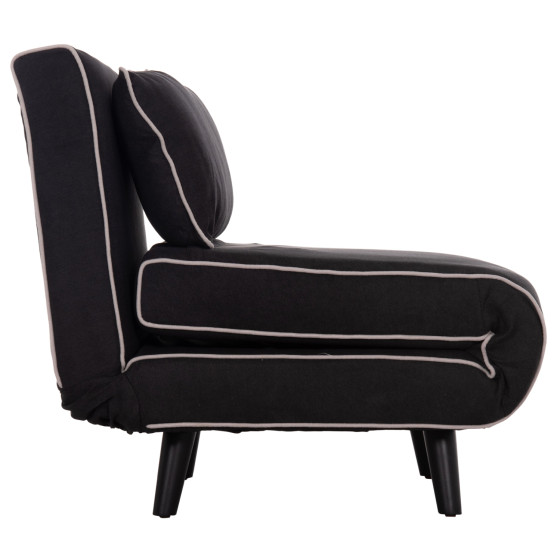 ARMCHAIR-BED BRAXTON HM8425.03 BLACK FABRIC 78x88x78Hcm.