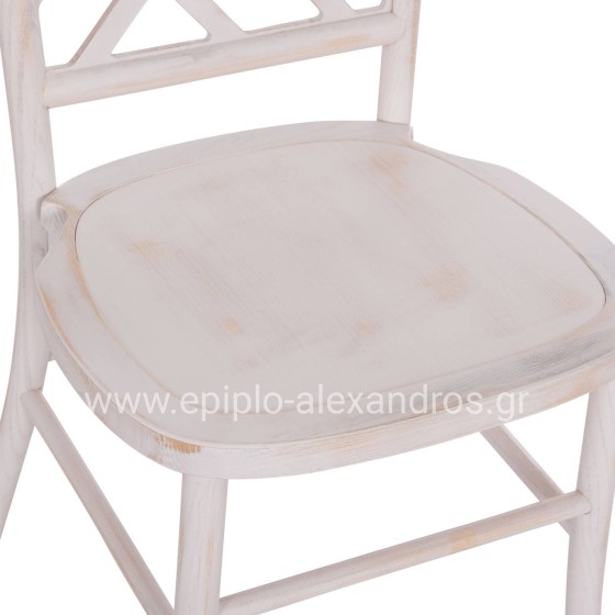 ΚΑΡΕΚΛΑ ΑΠΟ ΞΥΛΟ ΤΟΟΝ WHITE WASH 44.5x48x96Υεκ.HM9410.05