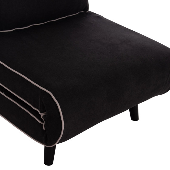 ARMCHAIR-BED BRAXTON HM8425.03 BLACK FABRIC 78x88x78Hcm.