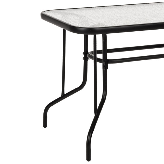 ΣΕΤ ΤΡΑΠΕΖΑΡΙΑΣ 5ΤΜΧ ADAM HM21220 ΚΑΡΕΚΛΕΣ ΜΕΤΑΛΛΙΚΕΣ & ΤΡΑΠΕΖΙ 110x60 ΜΑΥΡΟ